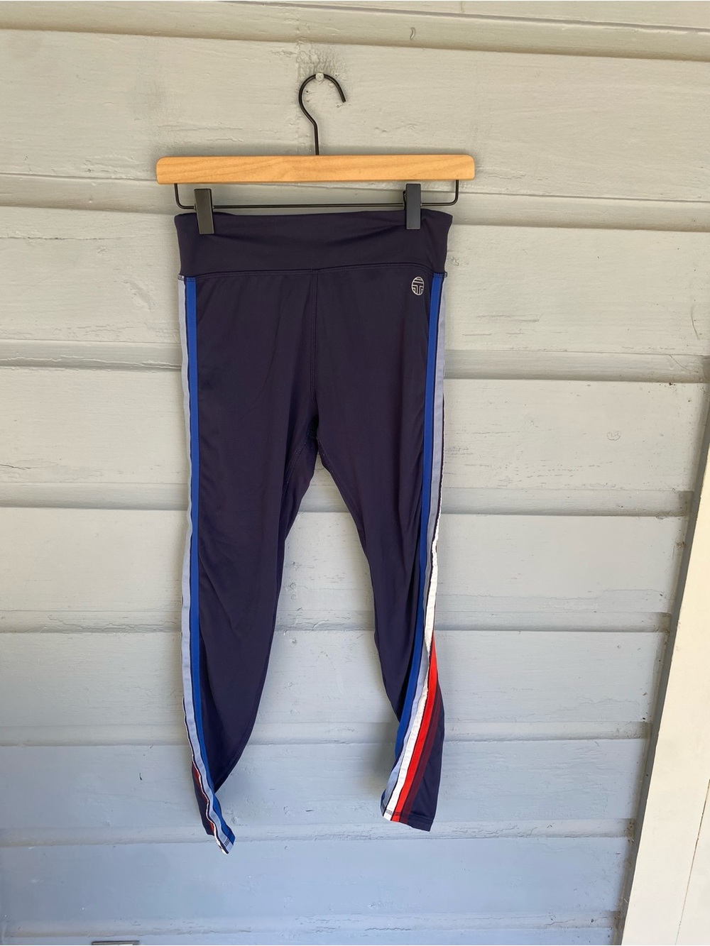 Tory Burch Sport Women's Pre-Owned Leggings Athletic Activewear Pants Sz S Blue.